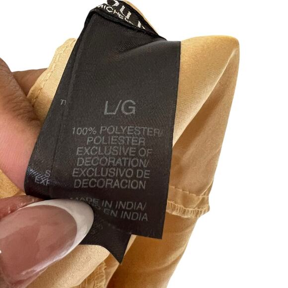 Bisou Bisou Women’s 90s Y2K Babydoll Tank Top Gold Side Large - Picture 6 of 8